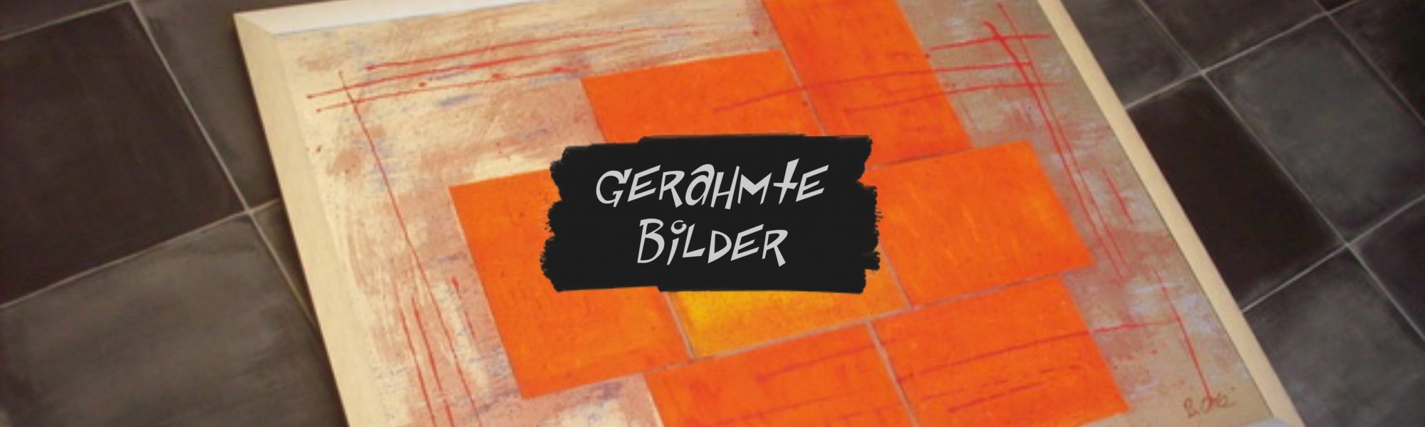 Slide gerahmte Bilder orange